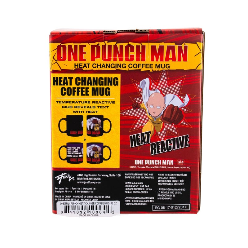 JUST FUNKY One Punch Man Heat Changing 16oz Ceramic Coffee Mug - Image 4